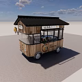 Functional Food Truck With Wooden Exterior And Service Window