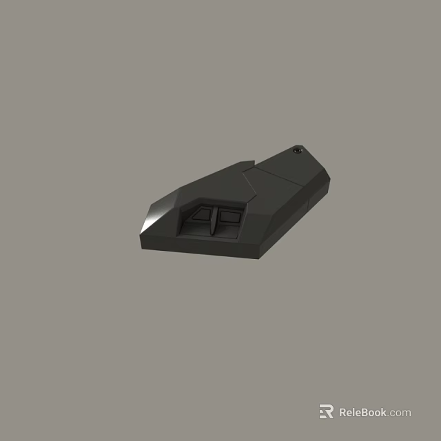 Black Irregular Geometric 3D Model With Structured Surface On Gray Background 3d model 