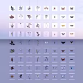 Butterfly And Insect Specimens Arranged In Multi Layer Transparent Display Case