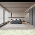 Modern Minimalist Dark Grey Wardrobe With Hidden Handles And Built In LED Display Shelves