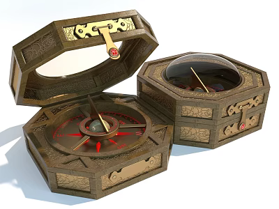 Style Compass Compass Decorative Jewelry Ornaments Crafts 3d model