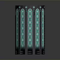 The ground screen is like a jade screen Carved screen Glazed screen Mica screen Suli screen Painting and Calligraphy screen 3d model