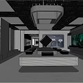 Modern Exhibition Hall Design With Display Cabinets Large Screens And Lighting