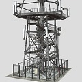 iron tower signal tower iron shelf electric tower TV tower satellite tower 3d model