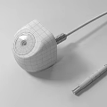 Black Projection Monitoring Device With Sharp Lens And Integrated Cable