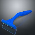 Blue Manual Razor With Ergonomic Handle For Daily Personal Grooming