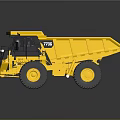 Yellow TR100 Heavy Duty Dump Truck With Large Tires And Black Details