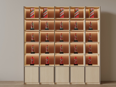 Liquor Display Cabinet Maotai Liquor 3d model