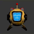 Robot Assistant Small Robot Butler Robot Butler Figure Game Figure 3d model