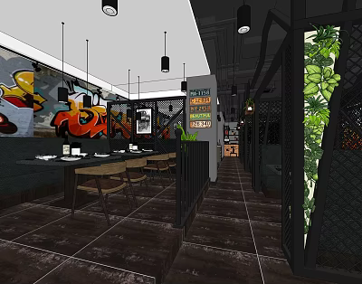 INDUSTRIAL LOFT RESTAURANT 3d model INDUSTRIAL LOFT RESTAURANT 3d model