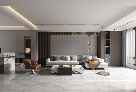 modern living room home living room 3d model