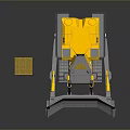 Yellow Utility Bulldozer Featuring Large Front Blade Crawler Tracks And Operator Cabin 3d model