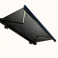 Outdoor Patio Awning Flat Design With Black Frame And Durable Weatherproof Fabric