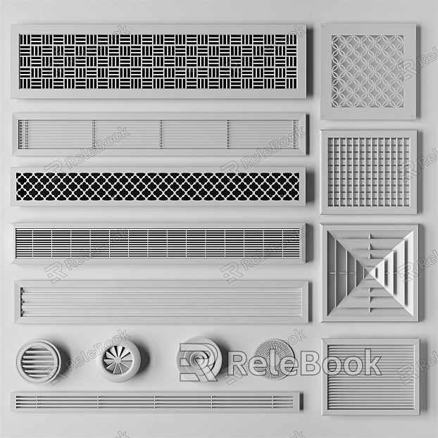 Modern air outlet air conditioning outlet model