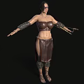 Realistic Woman Primitive Barbarian Tribal Characters Female Characters 3d model