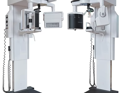 Modern Dual Unit Standing Medical Diagnostic Imaging Equipment With Advanced Features 3d model