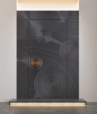 Entry door design integrated invisible door 3d model