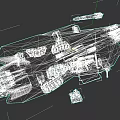 Futuristic Modern Military Warship Featuring Missile Launcher And Advanced Hull Structure