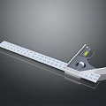 Practical Right Angle Ruler With Scale Marks And Spirit Level For Accurate Measurement Tasks