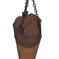 Hanging Punching Bag Sports Equipment For Boxing Training With Brown Orange Design