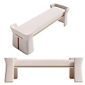 Simple Bed End Stool Bench Sofa Stool 3d model