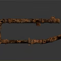 Rusted Industrial Metal Pipes With Curved Sections And Connected Valves Design
