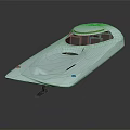 Modern Silver Streamlined Concept Craft With Sleek Surface Black Cockpit And Reflective Effect 3d model