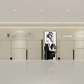 Elegant Light Luxury Clothing Store Interior With Sleek Display Racks And Round Mirrors