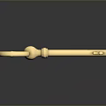 Shiny Golden Key With Vintage Design For Home Decoration And Security