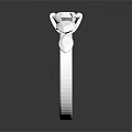 Elegant White Gold Engagement Ring With Round Diamond And Side Stones