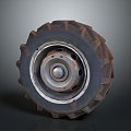 Modern tire tire wheel hub 3d model