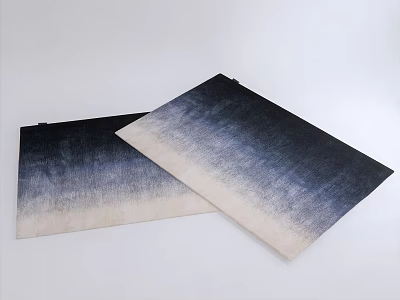 Modern Square Carpets with Gradient Blue Gray Color and Soft Texture 3d model