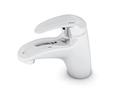 Modern White Sensor-Activated Faucet With Sleek Design And Automatic Operation 3d model