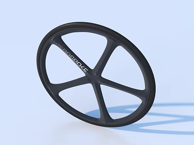 Modern Black Bicycle Wheel With Five Spoke Design And Durable Rim 3d model