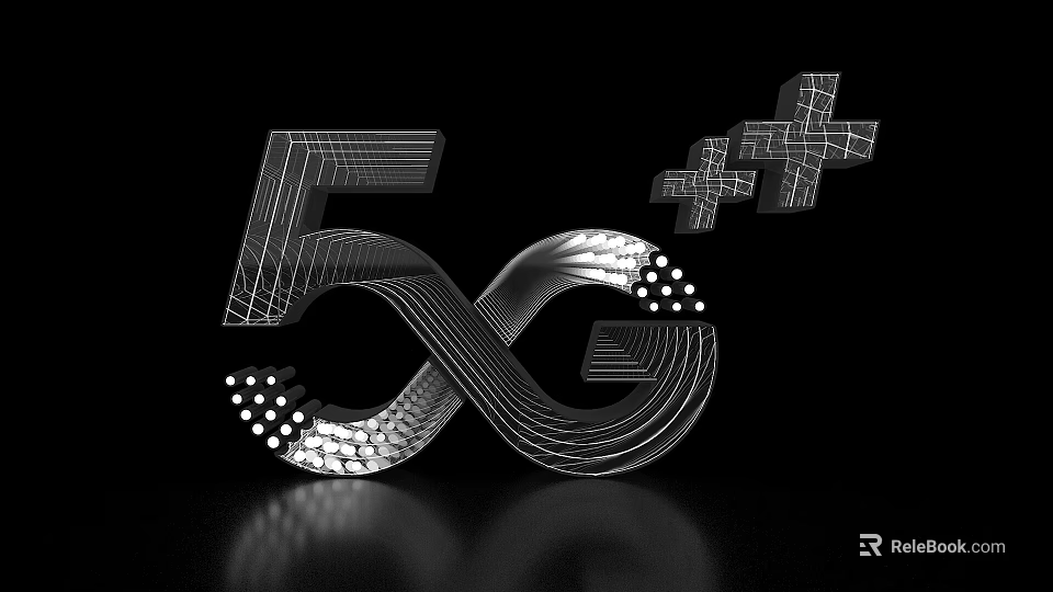 5G Network Island With Infinite Symbol For Digital Connection Design Concept 3d model 