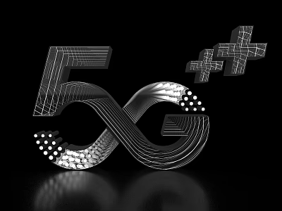 5G Network Island With Infinite Symbol For Digital Connection Design Concept 3d model