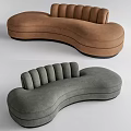 Modern Multiplayer Sofa Curved Multiplayer Sofa 3d model
