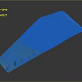 Residential Two Story House Model With Sloped Roof Green Lawn And Aligned Bushes