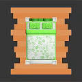Adorable Green Kids Frog Shaped Bed With White Mattress Footprint Patterns And Orange Base