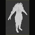 Black Medieval Fantasy Armor With Shoulder Arm Leg Protection And Waist Belt