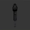 Vintage Submachine Gun Classic Design With Metal Barrel Stock And Magazine