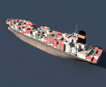 modern freighter 3d model