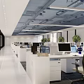 modern public office area open office area 3d model
