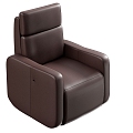 Single Sofa Leather Sofa 3d model