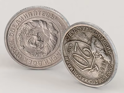 Vintage Collectible Coins 1985 20 Denomination CoinMintedCo Decorative Design Household Collectibles 3d model