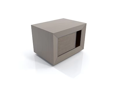 Modern Wooden Bedside Table With Single Drawer And Clean Design 3d model