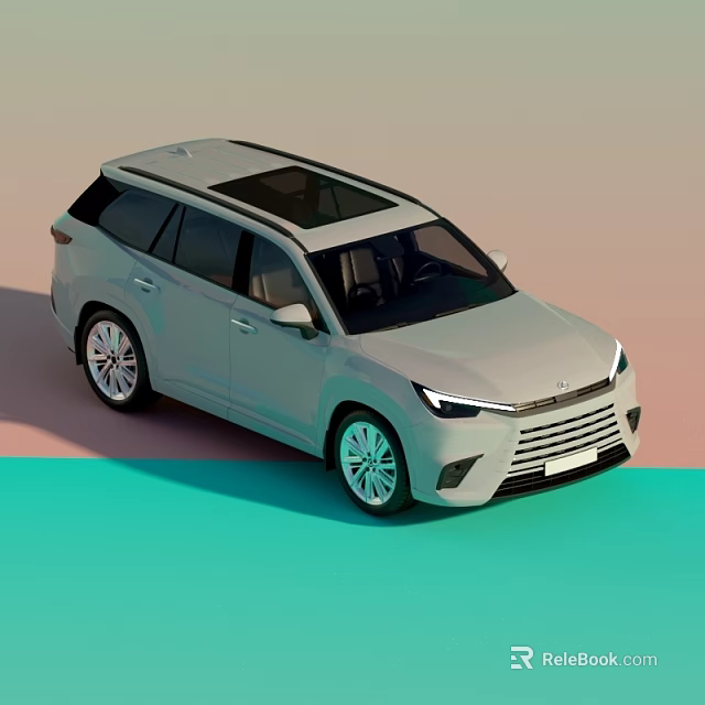 Sleek Modern Silver SUV With Exterior Design Sunroof And Alloy Wheels 3d model 