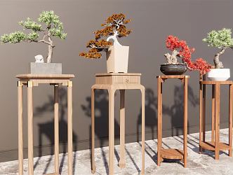 New Chinese-style Flower Rack 3d model