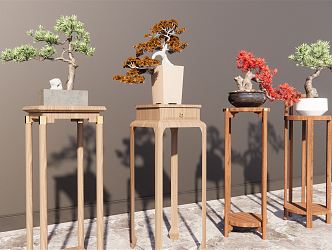 New Chinese-style Flower Rack 3d model