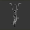 Classic White Bicycle With Retro Frame Curved Handlebars Rear Seat And Spoked Wheels